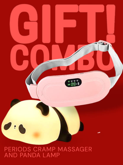 Period Cramp Comfort and Panda LED Lamp Gift Combo