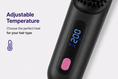 Portable wireless Hair Straightener comb